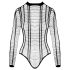 Cottelli - stribet åben bodysuit (sort) - S-L