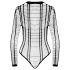 Cottelli - stribet åben bodysuit (sort) - S-L