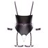 Cottelli - Åben bondage-body med manchetter (sort) - L