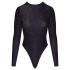 Cottelli - rygåben, glitrende body (sort)