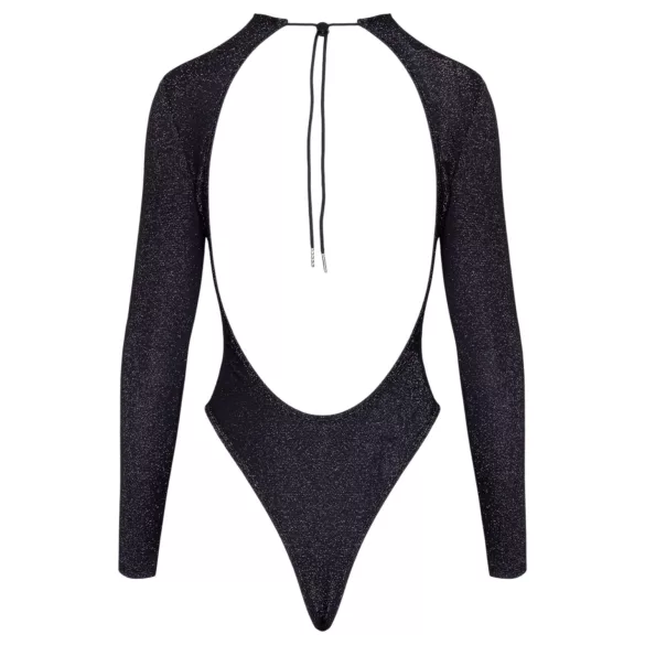 Cottelli - rygåben, glitrende body (sort)