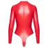 Noir - bodystocking - blank finish - rød - M