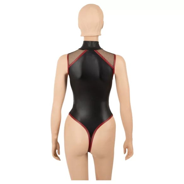 Cottelli - net-body med lynlås (sort) - M