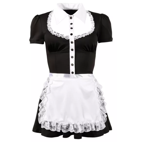 Cottelli - tjener kostumesæt - erotisk outfit - sort/hvid