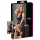 Cottelli Plus Size - kjole med blonder - sort - skinnende - XXL