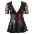 Cottelli Plus Size - skinnende kjole - rød corsage - sort