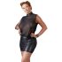 Cottelli Plus Size - skinnende chiffonkjole (sort)