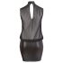 Cottelli Plus Size - skinnende chiffonkjole (sort)