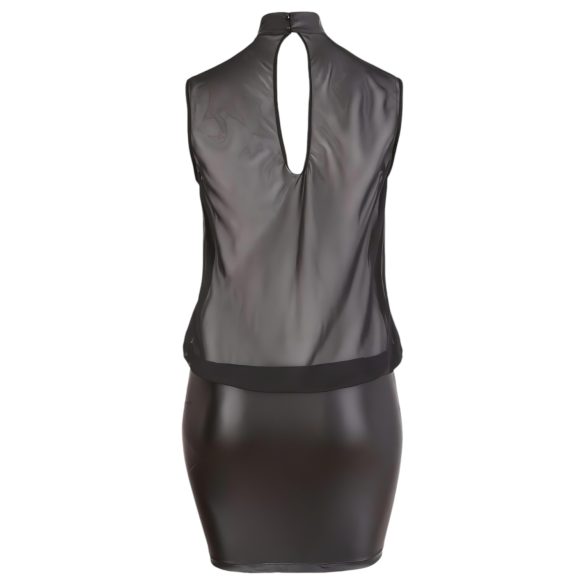 Cottelli Plus Size - chemise - blank chiffon - sort - 4XL