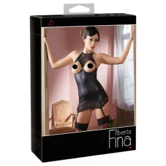 Abierta Fina - minikjole - glitrende design - sort