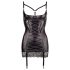 Abierta Fina - satin-look push-up kjole (sort) - 80B/M
