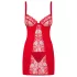 Obsessive - babydoll og g-streng - rød lingeriesæt