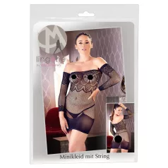   Mandy Mystery - sort netkjole med snor og g-streng sort (S-L)