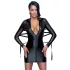 Cottelli Bondage - Kjole med bondagebånd - Skinnende - Sort - M