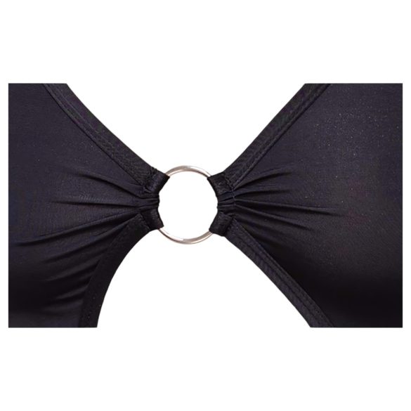 Cottelli Party - asymmetrisk kjole med ringdetaljer - sort - M