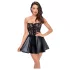 Noir - minikjole - blonde top - skinnende sort - L