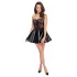 Noir - minikjole - blonde top - skinnende sort - L