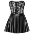 Noir - minikjole - blonde top - skinnende sort - L