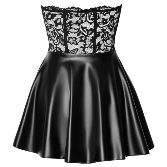 Noir - minikjole - blonde top - skinnende sort - L