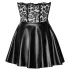Noir - minikjole - blonde top - skinnende sort - L