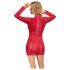 Cottelli - Rød snakeskin minikjole - L
