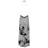 Noir - fuldkommen gennemsigtig maxikjole med blomstermønster (sort) - XL