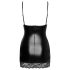 Noir - Mini-kjole med gennemsigtige sider (sort) - M