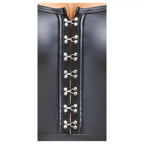 Cottelli - minikjole med plisseret nederdel - skinnende sort