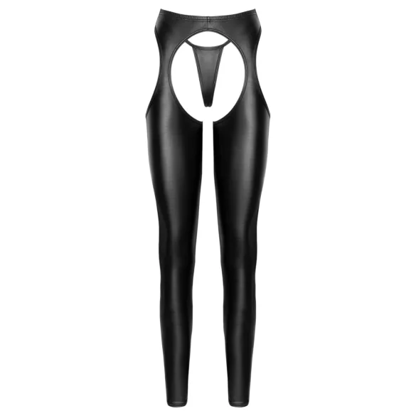 Cottelli - åbne chaps-bukser og tanga-sæt (sort) - M