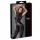 Cottelli - kortærmet skinnende catsuit (sort) - S