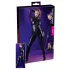 Cottelli - catsuit til fest - langærmet - blank sort - S