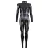 Cottelli - catsuit til fest - langærmet - blank sort - S
