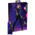 Cottelli - catsuit til fest - langærmet - blank sort - L