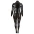 Cottelli Plus Size - skinnende festdragt med lange ærmer (sort) - 2XL