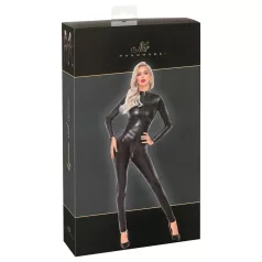 Noir - catsuit - slangemønster - lang - sort - L