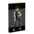Noir - catsuit med lynlås - blank - sort - L
