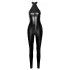 Noir - catsuit med lynlås - blank - sort - L