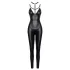 Cottelli - mat catsuit med aftagelig brystsele (sort)