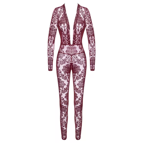 Noir Kink Royal - bodystocking - gennemsigtig - rød