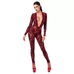 Noir Kink Royal - bodystocking - gennemsigtig - rød - M
