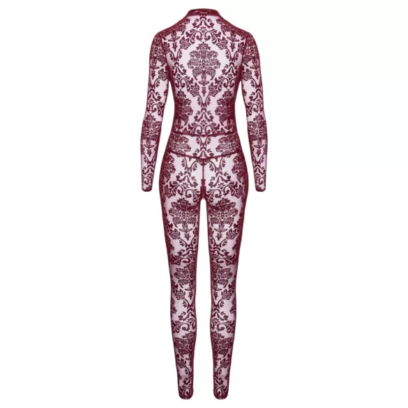 Noir Kink Royal - bodystocking - gennemsigtig - rød - L