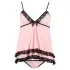 Cottelli - babydoll - blonde flæser - sort - XXL