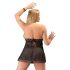 Cottelli Plus Size - let babydoll i sort blonde