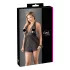 Cottelli Plus Size - babydoll med blonde - sort - plus size - 3XL