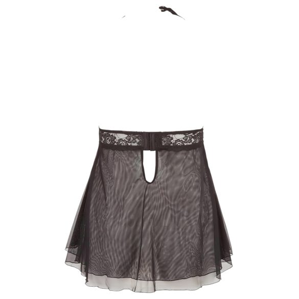 Cottelli Plus Size - Blonde babydoll i sort - 4XL