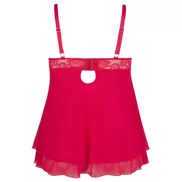 Cottelli Plus Size - babydoll - blonde - rød - plus size lingeri