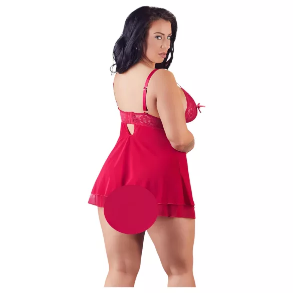 Cottelli Plus Size - babydoll - blonde - rød - plus size lingeri - 2XL