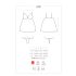 Obsessive Luvae - Blomstret netnatkjole & Tanga (Sort)