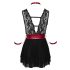 Cottelli Bondage - blonde babydoll med halterneck (sort) - M