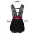 Cottelli Bondage - blonde babydoll med halterneck (sort) - M